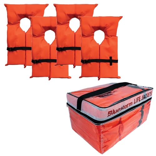 BLUESTORM Keyhole Life Jacket for Adults | US Coast Guard (USCG) Approved Type 2 Basic Universal Foam Life Vest Preserver...