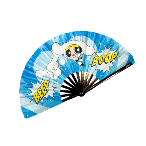 DeFlare | Kawaii Rave Fan | Large Hand Fan | Festival Gear & Accessory | Rave Accessory | EDM Rave Fan | Festival Fans