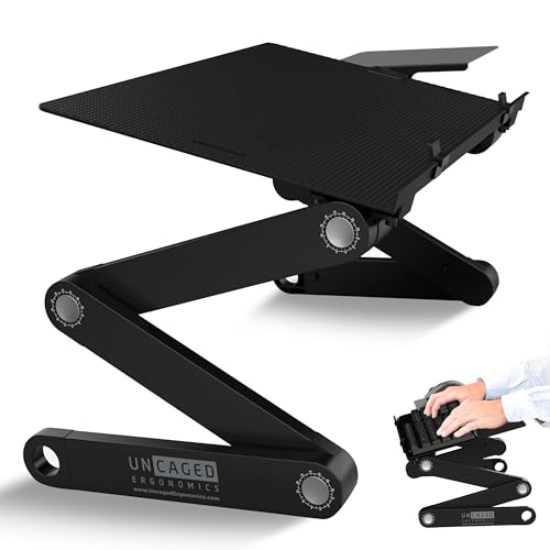 Uncaged Ergonomics WorkEZ Adjustable Computer Keyboard Stand for Desk, Keyboard & Mouse Riser, Ergonomic Portable Stand fo...
