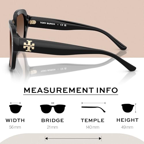 Tory Burch TY7143U SQUARE Shape Sunglasses with eSHADES Luxury Eyewear kit Bundle