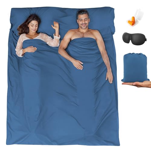 BREENHILL Sleeping Bag Liner,Travel Sheet & Adult Sleep Sack, Camping Sheets Travel Sleep Sack for Backpacking,Hotels & Ho...