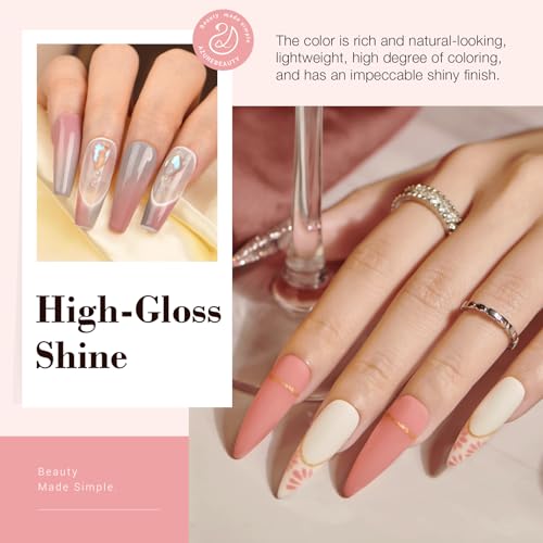 AZUREBEAUTY 31 Pcs Dip Powder Nail Kit 20 Colors Glitter Nude Brown Pink White Gray Dip Powder Liquid Set with Top/Base Co...