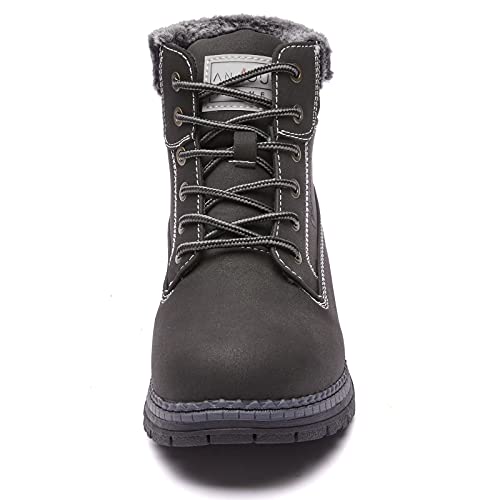 ANJOUFEMME Womens Hiking Snow Winter Boots - Waterproof Work Ankle Boots for Women Comfortable Warm Fur Boots for Backpack...