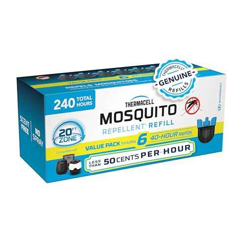 Thermacell Rechargeable Mosquito Repeller Refills; Advanced Repellent Formula Provides 20 Foot Protection Zone; Compatible with Thermacell E-Series & Radius Only; No DEET, Spray or Flame