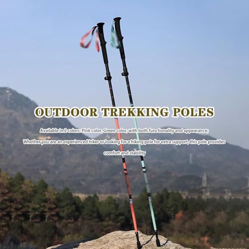 Carbon Fiber Trekking Poles, Ultralight Backpacking Gear, Adjustment Collapsible Hiking Sticks, Lever Locks and Terrain Ac...
