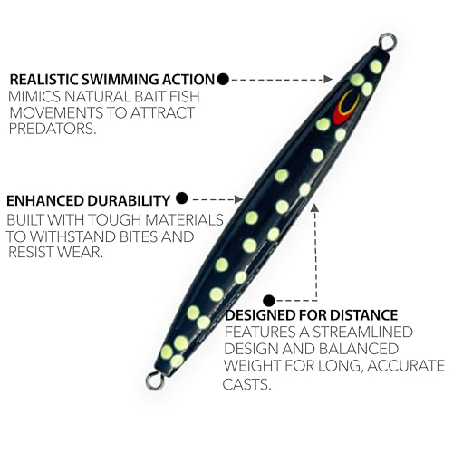 Sniper Knife Jigs HD Saltwater Lures 350g, 3 Pcs for Slow Pitch & Vertical Jigging, Ideal for Tuna, Amberjack & Deep Sea F...