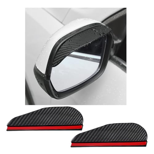 Wevdn 2 PCS Mirror Rain Visor Eyebrow, Waterproof PVC Auto Exterior Rear View Mirror Rain Visor Guard, Rainproof Side Mirr...