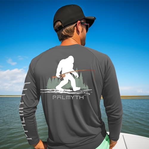 Palmyth Fishing Shirts for Men Long Sleeve UPF 50+ T Shirt Sun Protection Tee