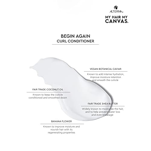 My Hair. My Canvas. Begin Again Vegan Curl Enhancing Conditioner for Curly, Wavy, and Coily Hair