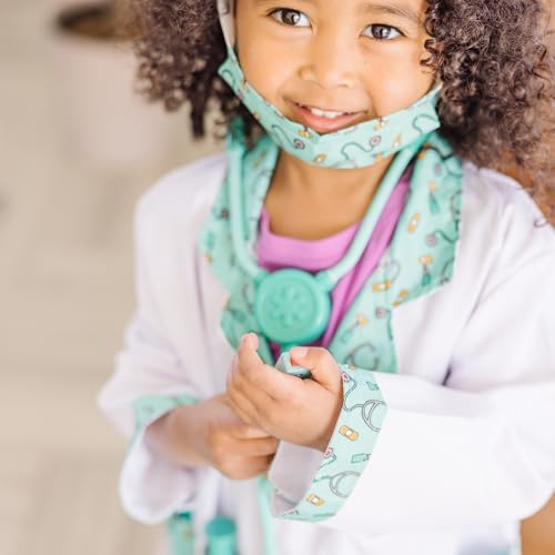 Melissa & Doug Doctor Costume Dress-Up Set for Kids (8-Piece) – Pretend Play Outfit with Stethoscope, Coat & Accessories –...