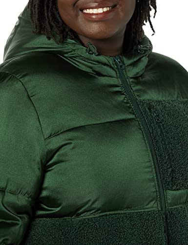 Amazon Essentials womens Full-Zip Sherpa Fleece Hooded Puffer Jacket