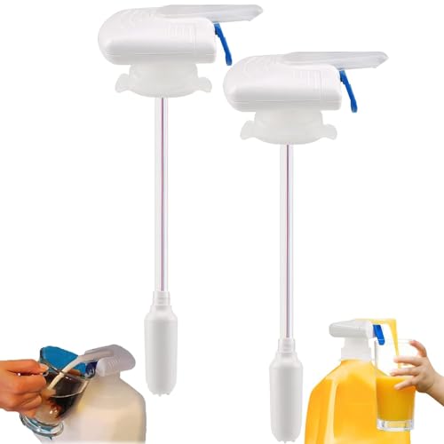 2 Pack Automatic Drink Dispenser,Milk Dispenser,Electric Tap,One-Handed Operation,Can Prevent Milk and Beer From Overflowi...