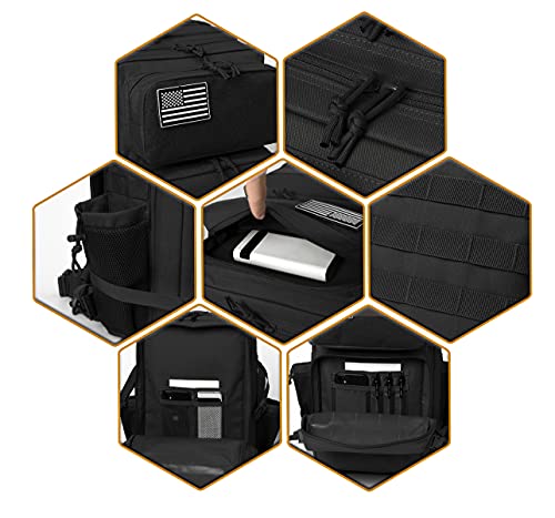 QT&QY 45L Tactical backpack & Tactical Toiletry Bag