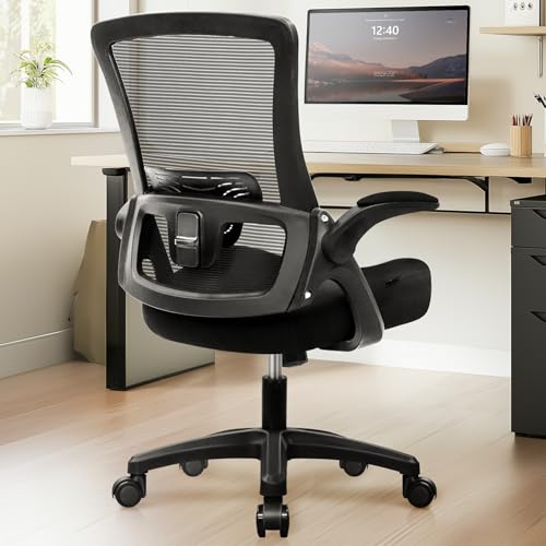 NEO CHAIR Office Desk Chair Computer High Back Mesh Gaming Seat with Ergonomic Adjustable Comfy Flip-up Armrests Lumbar Su...
