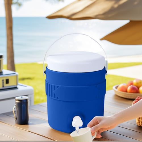 1 Gallon Portable Sports Cooler Water Drink Beverage Dispenser, Insulated Cooler Water Drink Dispenser with Spout Handle, ...