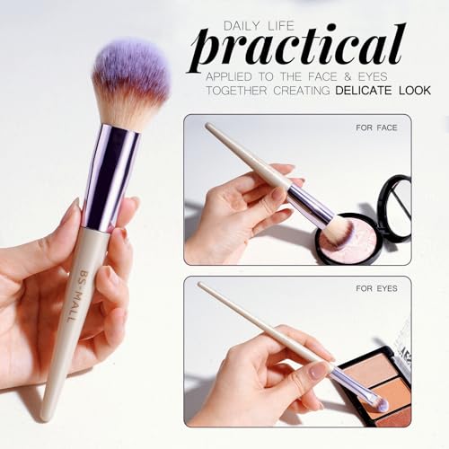 BS-MALL Makeup Brush Set 18 Pcs Premium Synthetic Foundation Powder Concealers Eye shadows Blush Makeup Brushes with black...