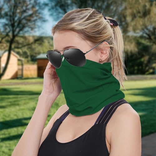 Solid Color Cooling Neck Gaiter Face Mask Lightweight Sun Protection Bandana Multifunctional Headwear Cycling Hiking Sports