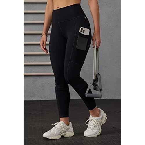 Fabletics Women's On-The-Go PowerHold High-Waisted Legging, Workout, Yoga, Maximum Compression, Flattering