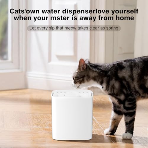92oz Cat Water Fountain - USB Cat Fountain for Drinking, Indoor Pet Water Fountain for Cats, Automatic Cat Water Dispenser...
