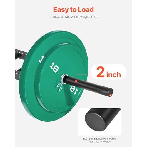 VEVOR Multi-Grip Barbell, 2-inch 3 Positions Swiss Bar, 550 LBS Capacity Heavy Duty Swiss Barbell Training Equipment, with 2 Collars and Knurled Grips, for Home Gym, Support Pressing, Lifting Curls