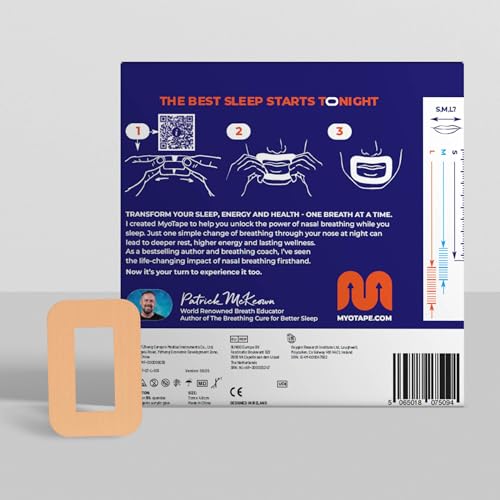 MyoTape - Sleep Tape 30 Nights Supply - Reduce Snoring - Improve Your Sleep - Promote Nasal Breathing - Comfortable & Gentle On Skin - Senstive Larage