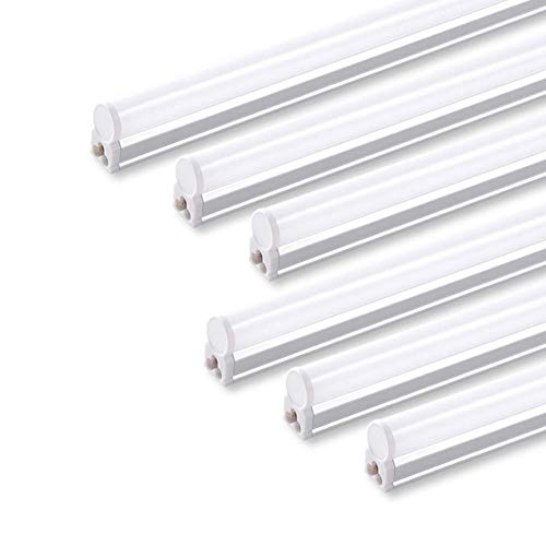 Barrina 6 Pack LED T5 Single Fixture, 4FT, 2200lm, 4000K Daylight Glow, 20W, Utility Shop Light, Ceiling and Under Cabinet...