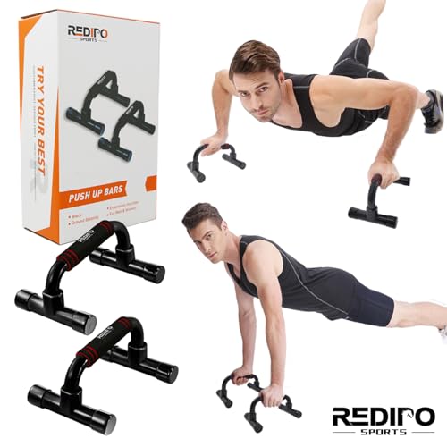 Push Up Bars Strength Training - Workout Stands With Ergonomic Push-up Bracket Board with Anti-Slip Sturdy Structure Porta...