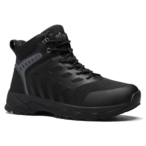 ARISIC Non Slip Work Boots for Men Comfortable Slip Resistant Work Shoes Waterproof Restaurant Chef Shoes Breathable Mesh ...