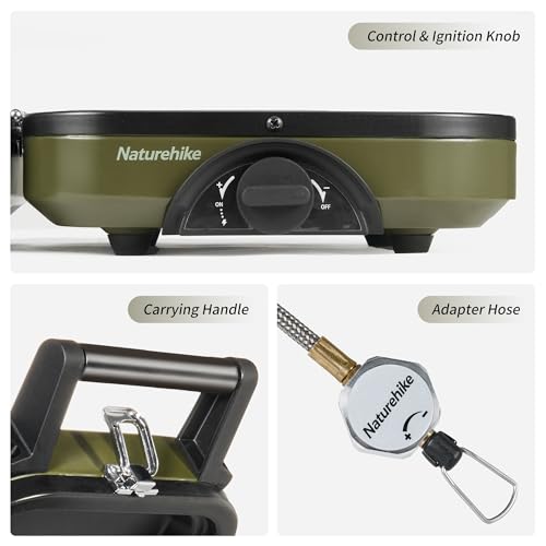 Naturehike 2 Burner Folding Camping Stove & 4.2 Quart Hanging Pot Set