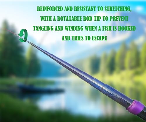 Carbon Fiber Telescopic Fishing Rod 26.6FT Portable Ultralight Fly Rod Tenkara Rods Collapsible Bass Crappie Full Kit Pock...