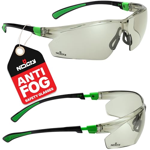 NoCry Tinted Safety Glasses for Men and Women with Anti-Fog and Scratch Resistant Wrap-Around Lenses — Adjustable Temples ...