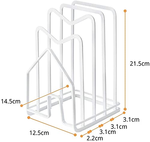 LINFIDITE Cutting Board Rack Chopping Board Organizer Stand Holder Kitchen Countertop Pots Pan Lids Rack Organizer Flat St...