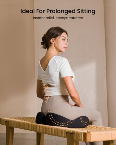 ProtoArc Seat Cushion, Office Chair Cushion for Sciatica, Coccyx Cushion, Ergonomic Memory Foam Seat Cushion for Car, Hom...
