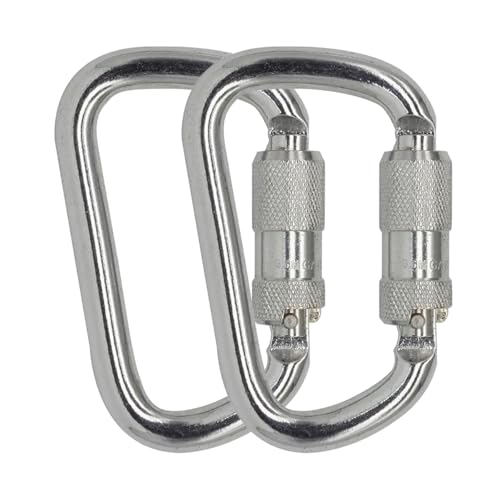 Auto Locking Carabiner 45KN=10000lbs Heavy Duty Large Clip Climbing Carabiner Twist Lock Carabiners for Rock Climbing, Cam...