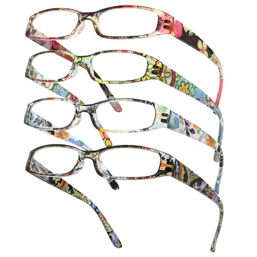 Gaoye +2.75 Readers for Women, Blue Light Blocking Reading Glasses, Stylish Reading Glasses for Women in 4 Patterns