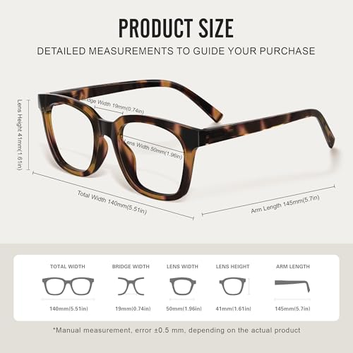 Jectieey Blue Light Blocking Glasses for Women Men,Oversize Fashion Squre Anti Eyestrain Glasses for Gaming/Reading/TV