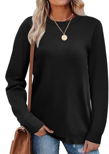 WIHOLL Sweaters for Women Lightweight Pullover Tops Long Sleeve Shirts Crewneck Fashion Clothing Fall Outfits 2025