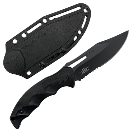 TAKUMITAK Hunting Survival Knife 9" Full Tang Fixed Blade Knives Camping Gear with Extra Set of FRN Handle Scales, MOLLE C...