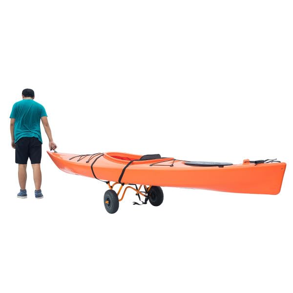 Kayak Cart – 150 Lbs Capacity Canoe Dolly with Airless Tires, Foldable Aluminum Frame, and Carrying Bag for Personal Water...
