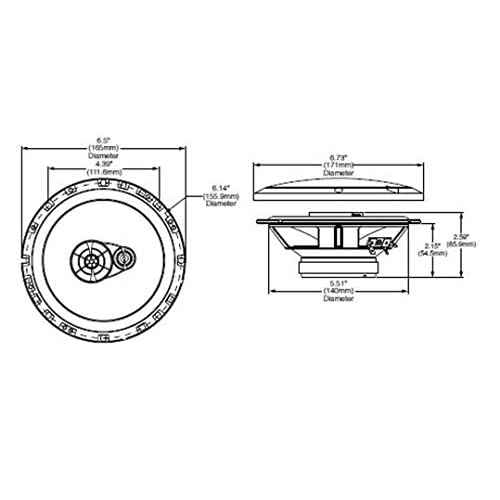 Rockford Fosgate Prime R165X3 6.5" 3-Way Full Range Coaxial Speakers (Pair)