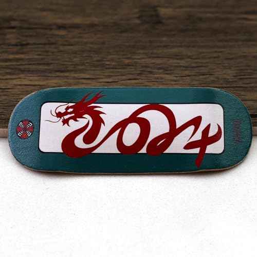 Handmade Fingerboard Deck 97.5x35mm 5-Layer Color Maple Pro concave Creative Design Mini Skateboard (2024 Loong)