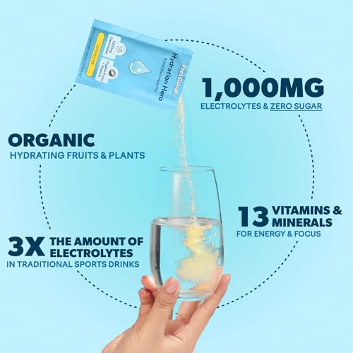 Feel Goods Hydration Hero, Sugar-Free Electrolyte Powder Packets for Daily Hydration - Electrolytes Drink Mix with Magnesi...
