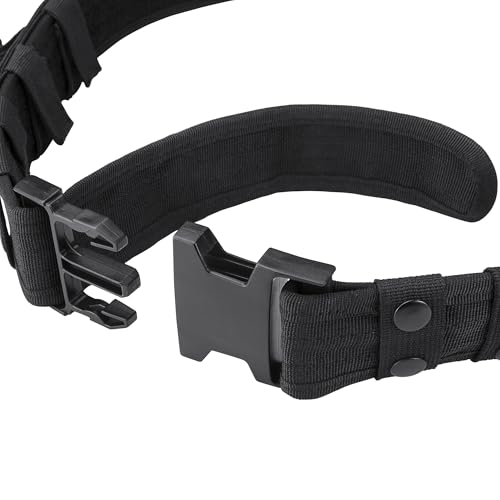 Barska Loaded Gear Tactical Utility Belt – Heavy Duty Adjustable 34-44 Inches with Removable Pouches for Outdoors