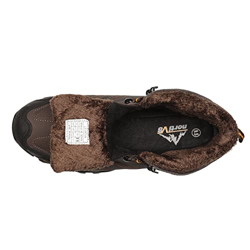 NORTIV 8 Men's Hiking Winter Snow Boots Outdoor Waterproof Lightweight Shoes Armadillo-Fur