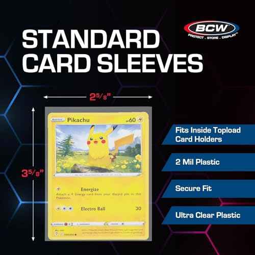 BCW 3x4 Topload Card Holders and Card Sleeves Combo | 100 Clear Plastic Toploaders and 100 Soft Card Sleeves | Protect, Store, and Display Trading Cards | Durable Card Storage Box for Collectors