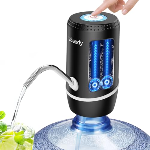 Water Pump for 5 Gallon Bottle, USB Charging Automatic Water Dispenser with Rechargeable Battery, Portable Electric Drinki...
