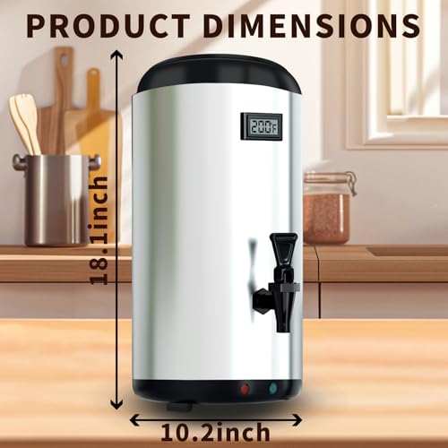 Hijolla Drink Dispenser with Heating Insulated Beverage Dispenser, Electric Heating Beverage Dispenser-75 Cup Hot&Cold wat...