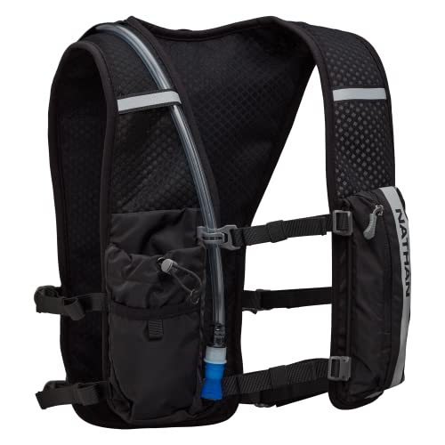 Nathan Hypernight QuickStart 2.0 4 Liter Hydration Pack w/ 1.5L Bladder, Reflective to Be Seen at Night, Front Water Bottl...