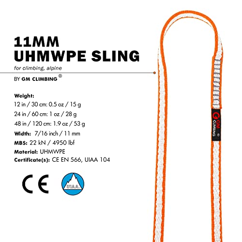 GM CLIMBING 11mm UHMWPE Sling Runner 22kN CE UIAA Certified