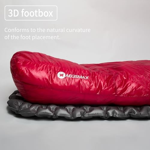 AEGISMAX Ultra Dry Down Sleeping Bag - 10D 800FP, Thicken Winter, Ultralight Camping & Hiking, Backpacking Outdoor (Future...